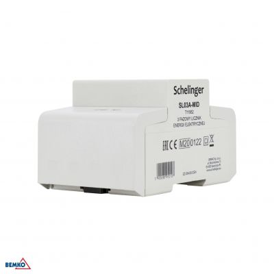Licznik zużycia energii elektrycznej MID 3-fazowy 10/100A 4-modułowy z wyświetlaczem LCD SCHELINGER (A31-SL03A-MID)